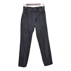Vintage Wrangler High Waisted Jeans‎ Black Denim Straight Leg USA Size 16x34